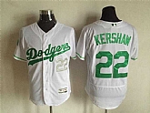 Los Angeles Dodgers #22 Clayton Kershaw White-Green 2016 Flexbase Collection Stitched Baseball Jersey,baseball caps,new era cap wholesale,wholesale hats